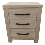 Foxglove Bedside Tables 3 Drawers Storage Cabinet Shelf Side End Table - White V315-V-FLOR-003