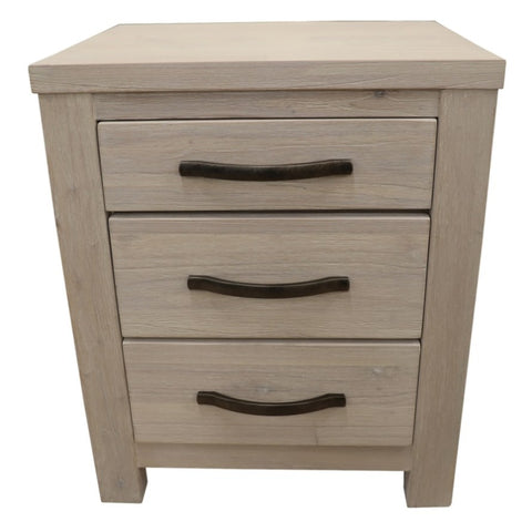 Foxglove Bedside Tables 3 Drawers Storage Cabinet Shelf Side End Table - White V315-V-FLOR-003