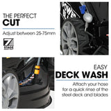 PowerBlade 20" 200cc Self-Propelled Lawn Mower, 7 Height, Steel Deck, Deck Wash Port, OHV 4-Stroke V219-MOWSPRPB20SA