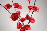 1 Set of 50cm H 20 LED Red Rose Tree Branch Stem Fairy Light Wedding Event Party Function Table Vase V382-REDROSESTEMBATT