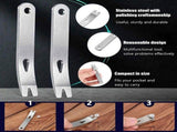 40 Pieces Mini Pry Bar Stainless Steel Flat Bar Multifunction Small Pry Bar Mini Crowbar Survival V1192-AZ-W-28823
