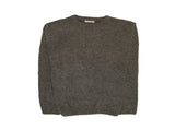 Mens 100% Shetland Ragg Wool Round Neck Knit Jumper Pullover Crew Sweater - Charcoal - L V563-SW-CN-CHRCL29-L