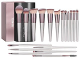 Champagne Gold Makeup Brush Set Professional, Cruelty-Free for Foundation, Blush & V1107-CHAMPAGNE GOLD MAKEUP BRUSH SET
