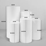 5pcs Metal Round Plinth Cylinder Pedestal Stand Wedding Decoration Cake Flower V201-C0005WH8AU