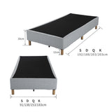 Metal Bedframe Mattress Foundation Single V264-BFS-207F-LGR-SL-1