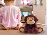 Cute Forest Animal Monkey Plush Doll Figurine, Soft Squatting Sitting Stuffed Toy for Home Shelf V1366-AZ2-W-14845