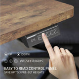 FORTIA Sit To Stand Up Standing Desk, 120x60cm, 72-118cm Electric Height Adjustable, 40kg Rated, Oak V219-ADKSSTFO2OKSA
