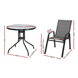 Gardeon Outdoor Dining Set Table and Chairs Patio Garden Furniture Bistro Set FF-STA-DINING-GE