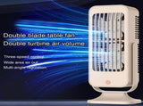 Small Home Fan, High Wind Power Desk Fan, Two Blade Recirculating, Rechargeable Cordless V1192-AZ-W-19818