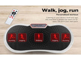 Everfit Vibration Machine Platform Vibrator Resistance Rope Home Fitness White FIT-H-VP-ROUND-WH