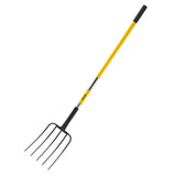 VEVOR 5 Tines Garden Fork Fiberglass Handle 57 in Spading Pitchfork Heavy Duty V952-HYCGCCGC5C1JW77SH001V0
