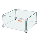 Gas Fire Pit Wind Guard for Square Fire Table, 543 x 543 x 191 mm Clear Tempered Wind Guard for V952-HKFFZGHBLZFXI4JMNV0