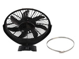 Wood Stove Fan Heat Powered Fireplace Fan with Protective Cover Aluminum Alloy Freestanding Wall V1294-YM0901-3114250082111
