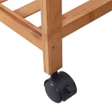 Wooden Clothes Rail with Shelves & Wheels Open Wardrobe Rack Stand V63-952891