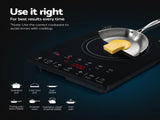 Devanti Electric Ceramic Cooktop 30cm CTT-B-1E-1Z-TOUCH-BK
