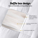 Giselle Bedding Mattress Topper Pillowtop Bamboo Cot TOPPER-BAM-COT-WH