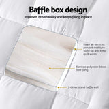 Giselle Bedding Mattress Topper Pillowtop Bamboo Cot TOPPER-BAM-COT-WH