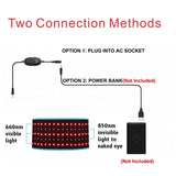 660nm Red Light & 850nm Infrared Light Therapy Wrap Pain Relief Health Care Belt V201-QHGMMOREONE066