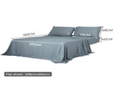Dreamz 4pcs Double Size 100% Bamboo Bed Sheet Set in Grey Colour BED1016-D-GY