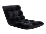Artiss 4X Lounge Sofa Bed Flannel Fabric Black FLOOR-SBL-M193-S-BKX4