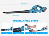 Cordless Leaf Blower 21V Battery Powered Leaf Blower for Lawn Care with Fast Charger 81.19CFM V1294-YM0901-H47257EU-2