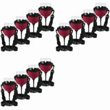12PCS Portable Wine Glass Holder Strap Wine Sling Yoke Glass Holder Support Neck Strap for Birthday V1366-AZ2-W-15695