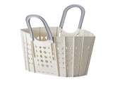 Laundry Basket Multifunction Plastic Foldable Clothes Hamper with Handles for Home Bathroom White V1294-YM0706-3117230214511