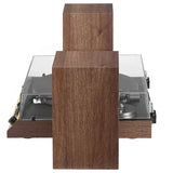 Vinyl Record Shelf Turntable with Speakers, Walnut Finish V178-69015
