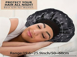 Women's Satin Rhinestone Sleeping Hat Night Sleep Cap Hair Care Salon Makeup Muslim Hijab Head Cover V1192-AZ-W-25995