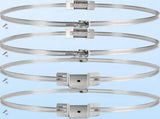 4 Pack Sign Mounting Brackets for Larger Poles, 4" to 15" Adjustable Expansion Tank Bracket, Metal V1259-DP01-A-991