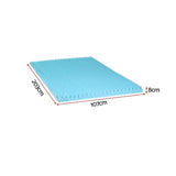 Giselle 8cm Memory Foam Mattress Topper Gel Egg Crate Foam Bamboo King Single MATTRESS-TOP-EC-BAM-8-KS