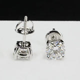 Hip Hop Earrings Men'S Earrings Large Cubic Zirconia Earrings S925 Silver - Gold - Size 1 V1106-DSZ-001-001-GLD-1