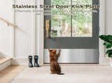 2PCS Stainless Steel Door Kick 8" x 34" Self-adhesive Front Door Kick Metal Door V1369-AZ3-W-08677