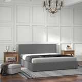 Milano Luxury Gas Lift Bed with Headboard - Grey No.28 - King Single ABM-10002030