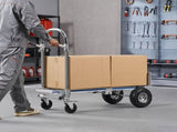 2 in 1 Hand Truck, 453.6 kg Load Capacity for 4-Wheel Mode, Convertible Hand Truck Dolly with V952-DGNSTHC1000BE9U5L001V0