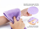 Blue Personal Care Set - Silicone Scalp Massager Shampoo Brush and Long Exfoliating Back Scrubber V888-ELOSUNG56058-3