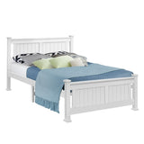 Artiss Bed Frame Double Size Wooden White RIO WBED-D-004D-137-AB