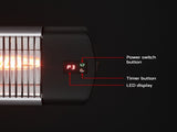 Devanti Electric Strip Heater Radiant Heaters 3000W RHP-3000W-BK