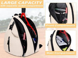 Black Tennis Sling Bag Badminton Backpack Crossbody Racket Holder for Pickleball Squash Sports V888-ELOSUNG38611