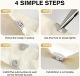 Seamless Magnetic Clasp for Bags, Clothing and DIY Crafts, 2025 New Metal Seamless Magnetic V1258-DP02-C-2494
