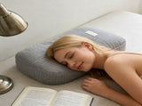 Buckwheat Pillow Adjustable Ergonomic Neck Support 18.9x10.24in for Home Dorm Use, Pink V1370-AZ4-09092