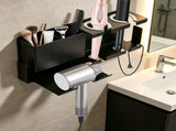 Wooden Hair Tool Organizer Wall Mounted Dual Installation Options Space Saving Design for Curling V1366-AZ2-W-15063