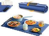 Food Warmer, Silicone Electric Warming Mat with Foldable Heating Plate Design for Meals, Kitchen V1189-LC-DG-00288