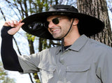 Wide Brim Sun Hat with 2 Built in Solar Fans, Cooling Fan Built in for Outdoor Men, Solar & USB V1369-AZ3-W-09688