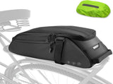Waterproof Bike Trunk Bag 8 Liter, Black Rear Rack Bag with Reflective Elements and Detachable V1237-ZY-924-063