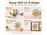 Wooden Transparent Handprint Frame DIY Craft Keepsake Kit Acrylic Boards Paint Pens Shadow Box V1366-AZ2-W-11138