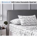 Accessorize Cotton Flannelette Sheet Set Botanical Single V442-HIN-SHEETS-COTTONFLANNEL-BOTANICAL-SB