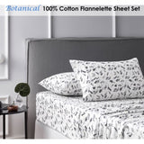 Accessorize Cotton Flannelette Sheet Set Botanical Single V442-HIN-SHEETS-COTTONFLANNEL-BOTANICAL-SB