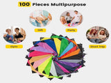 100 Pcs Drawstring Bags Bulk - Lightweight Drawstring Backpack, Cinch Bag for Party Sport Gym Trip V1258-DP02-F-785