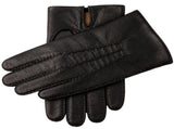 Kent Mens Perforated Leather Gloves 3 Point Stitch Palm Vent Lined - Black V563-5-1561-BLACK-M